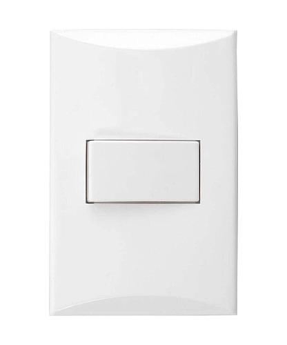 INTERRUPTOR PLATA SENCILLO CON PLACA BLANCO 1000-W