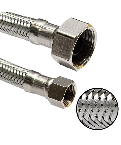 TUBO ABASTO 20 PULG P/LAVABO ACERO INOX. 3/8 X 1/2 13A-022-123820 (NC)