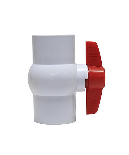 VALVULA PVC BOLA SIN ROSCA 1/2