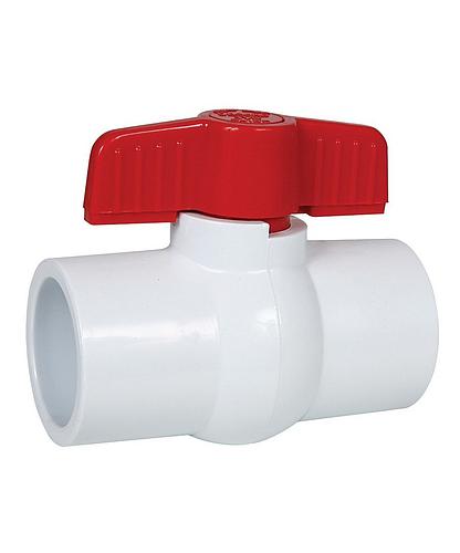 VALVULA PVC BOLA 1.1/4 SIN ROSCA