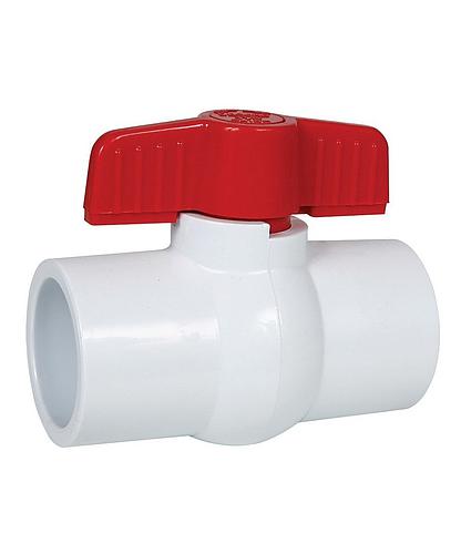 VALVULA PVC BOLA 1 1/2 SIN ROSCA