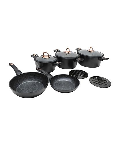 BATERIA COCINA 10 PZS BH-1645N NEGRO (DESC)
