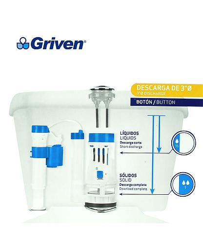 REPUESTO P/TANQUE INODORO 1 PIEZA-PUSH GRIVEN A367-MP010