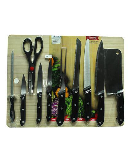 SET CUCHILLO CON TIJERA Y TABLA DE PICAR 10 PZAS 82647 (DESC)