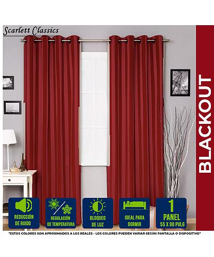 CORTINA PARA SALA BLACKOUT AMANDA 55 X 90 FUCSIA NV-890