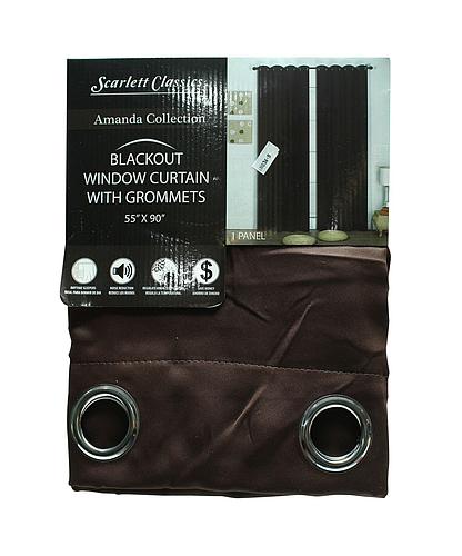 CORTINA PARA SALA BLACKOUT AMANDA 52 X 90 BROWN  NV-889