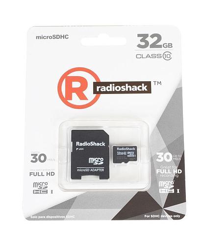 MEMORIA MICRO SD CLASE 10 CON ADAPTADOR 32GB RADIOSHACK 4401118
