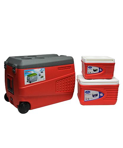 COMBO HIELERA CON RUEDAS 50LTS + 2 HIELERA 3492-C10