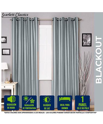CORTINA PARA SALA BLACKOUT AMANDA 55 X 90 PULG BLANCO NV-972 (DESC)