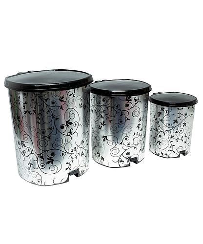 BASURERO PLASTICO CON PEDAL 3EN1 D-045 (20-11-6LTS) (DESC)