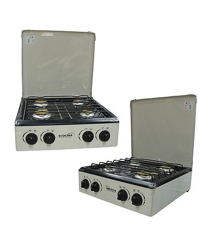 COCINA DE MESA CON TAPADERA GAS 4Q MARFIL ECOCINA