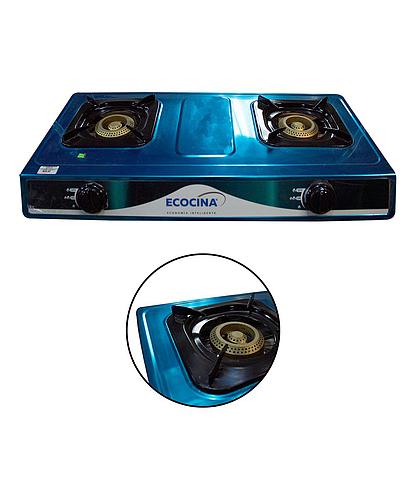 COCINA DE MESA ACERO INOX. GAS 2Q CON CHISPERO ECOCINA QH-A2