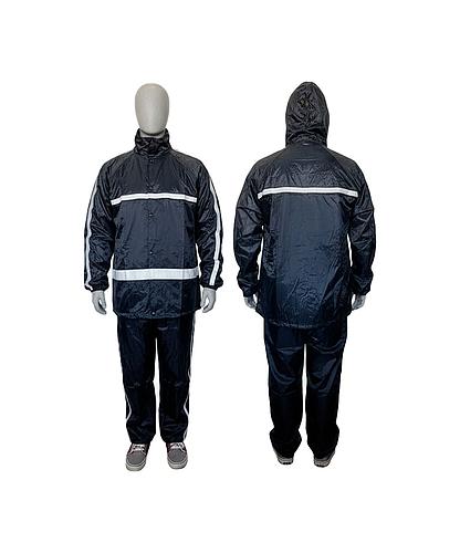 CAPA DE HULE 2 PZ. NEGRA CON BANDA REFLECT (4) A162-CY008-BU XXL
