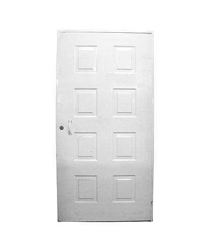 PUERTA METALICA INYECTADA 8 TABL. ELEGANCE 2X1 MTS. DER. CON MOCHETA HECASA