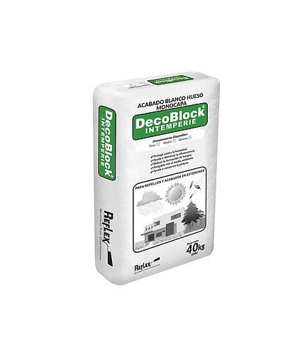 DECOBLOCK BLANCO GRANO FINO EXTERIOR 40KG. REFLEX