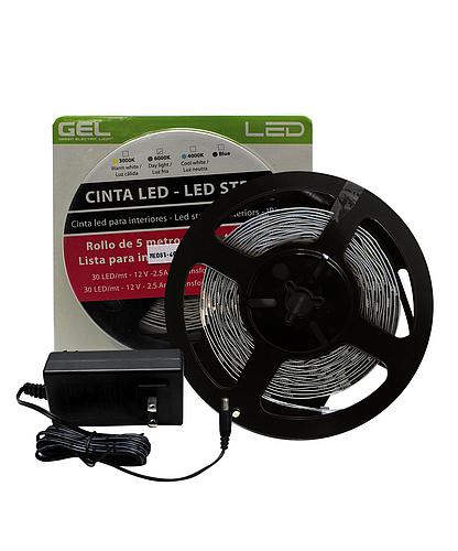 TIRA LED CON TRANSFORMADOR 12V 5M 64014-DL-TRANS