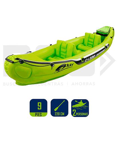 KAYAK ECOLOGY PATHFINDER I REFORZADO 2 PERSONAS CON REMOS 13306
