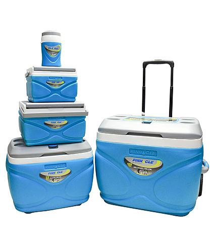 COMBO HIELERA PINNACLE CON RUEDAS 69.75QTS + 3 HIELERAS + 1 TERMO TPX-8003
