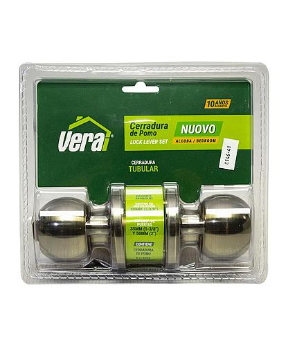 CERRADURA VERA POMO CON LLAVE BRONCE ANT. 46142