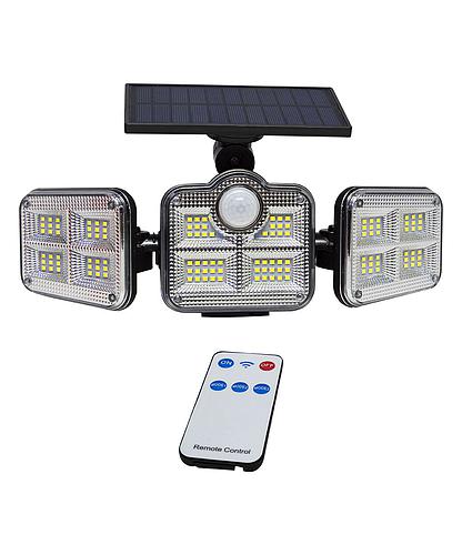 REFLECTOR LED SOLAR 10W CON SENSOR MOV. LUZ BLANCA 3B LED-CS10