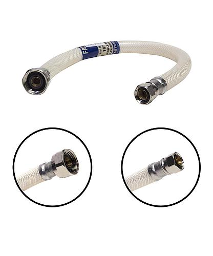 TUBO ABASTO FLEXIBLE EASTMAN PARA LAVABO 1/2 X 3/8 X 16 PULG BRASS 48131
