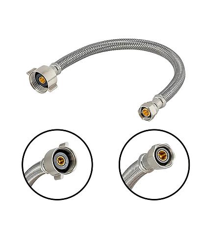 TUBO ABASTO FLEXIBLE EASTMAN INOX. PARA INODORO 7/8 X 3/8 X 16 PULG 48089