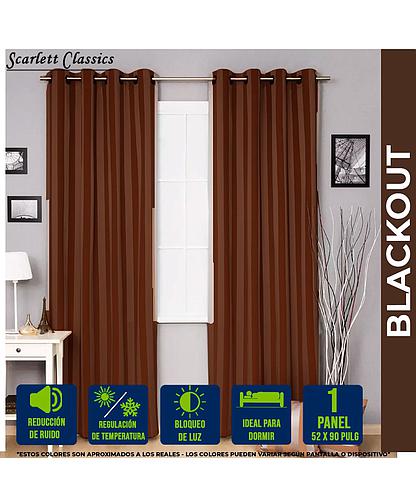 CORTINA PARA SALA BLACKOUT AMANDA 52 X 90 TAUPE NV-886