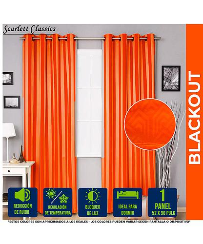 CORTINA PARA SALA BLACKOUT SCARLET 52 X 90 PULG IBIS SCR-2745-SCAR