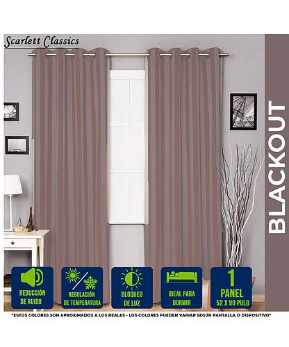 CORTINA PARA SALA BLACKOUT AMANDA 52 X 90 PULG GRIS NV-1219